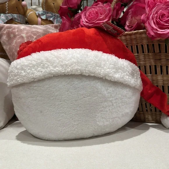 Hello Kitty Holiday Christmas pillow doll face 15” X 12”